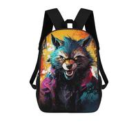sinyumoney Wild Wolf Spirit Art Mochila Escolar Impresa En 3D Para Niños Y Niñas, Mochila Para Portátil Para Niños/estudiantes/adultos 17inch
