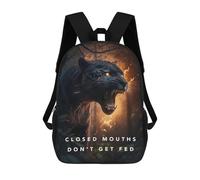 sinyumoney Wildcat's Roar Nature's Fury Mochila Escolar Para Niños Mochila Escolar Impresa En 3D Mochila Escolar De Moda Para Niños De Primaria Y Secundaria 17inch