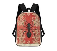 sinyumoney William Morris Ant Floral Mochila Escolar Infantil De 17 Pulgadas, Mochila Escolar Impresa En 3D Para Niños De Primaria Y Secundaria