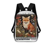 sinyumoney William Morris Fox Art Mochila Ligera Informal Para El Día A Día, Mochila Escolar Para Adolescentes, Chicas, Chicos, Mujeres Y Hombres 17inch