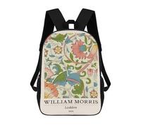 sinyumoney William Morris Lodden Floral Pattern Mochila Escolar Infantil De 17 Pulgadas Con Estampado 3D De Películas De Anime Para Niños, Mochila De Viaje, Mochila Escolar Infantil