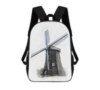 sinyumoney Windmill Mochilas Para Niños Mochilas Escolares Mochila Escolar Para Niños Impresa En 3D Mochilas De Viaje De Moda Para Niños De Primaria Y Secundaria 17inch