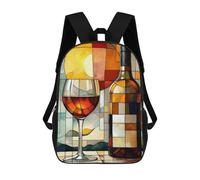 sinyumoney Wine And Sunset Mochila Escolar Infantil Impresa En 3D Para Niños, Mochilas De Viaje, Bolsas Para Libros, Mochila Escolar Infantil 17inch