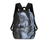 sinyumoney Winged Anime Girl with Horns Mochila Grande Para Portátil Resistente Al Agua Para La Escuela - Perfecta Para Viajes, Trabajo Y Uso Diario 17inch