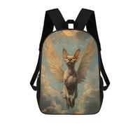 sinyumoney Winged Sphynx Cat Angelic Sphynx Cat Mochila Escolar Infantil Impresa En 3D Para Niños, Mochilas De Viaje De Alta Capacidad, Bolsas Para Libros, Mochila Escolar Infantil 17inch