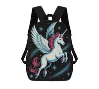 sinyumoney Winged Unicorn in Starry Night Mochilas Para Niños Mochila Escolar Mochila Escolar Impresa En 3D Para Niños Estudiantes De Primaria Y Secundaria 17inch