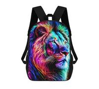 sinyumoney Wings Of Wonder Mochilas Niños Mochila Escolar Mochila Escolar Impreso 3D Mochila Escolar Para Niños Primaria Y secundaria, Neon Lion, 17"
