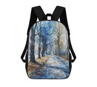 sinyumoney Winter Blues Mochila Para Niños, Adolescentes Y Estudiantes, Mochilas Para Niñas, Mochilas Para Niños Pequeños, Primaria Y Secundaria 17inch