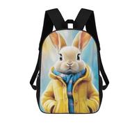 sinyumoney Winter Bunny Coat Set Mochilas Impresas En 3D Para Niños 17inch Mochilas De Moda Informales Para El Día A Día, Bolsas De Viaje, Mochilas Informales Para Exteriores Para Niños Y Niñas