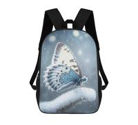 sinyumoney Winter Butterfly Beauty Mochila Infantil Para Niñas Y Niños, Mochila De Día, Escuela Primaria, Perfecta Para La Vuelta Al Cole O Educación Física, Regalos Y Viajes 17inch