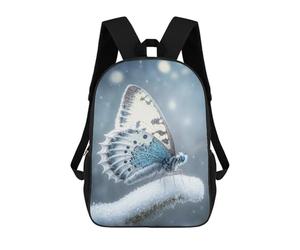 sinyumoney Winter Butterfly Beauty Mochila Infantil Para Niñas Y Niños, Mochila De Día, Escuela Primaria, Perfecta Para La Vuelta Al Cole O Educación Física, Regalos Y Viajes 17inch
