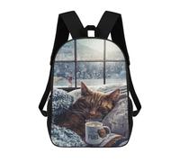 sinyumoney Winter Cat Mochila Escolar Impresa En 3D Para Niños 17inch Mochilas Para Niños Y Niñas, Mochilas Escolares Para Niños, Mochilas De Viaje