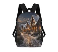 sinyumoney Winter Cottage Magic Mochilas Infantiles Escolares Impresas En 3D, Mochilas Para Niños, Mochilas De Viaje Para Niños Y Niñas, Mochilas Escolares Para Niños 17inch