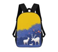 sinyumoney Winter Deer Scene Mochilas Para Niños Mochila Escolar Mochila Escolar Impresa En 3D Para Niños Estudiantes De Primaria Y Secundaria 17inch