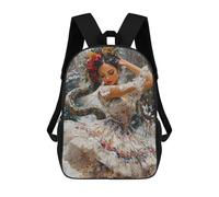 sinyumoney Winter Forest Ballerina Mochila Escolar Impresa En 3D 17inch Mochila Escolar Infantil Mochilas De Viaje Mochila Informal De Moda Para Niños Y Estudiantes