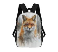 sinyumoney Winter Fox Portrait Painting Mochila Escolar Informal Para El Día A Día, Para La Escuela, El Trabajo Y Los Viajes Para Hombres, Mujeres Y Adolescentes. 17inch