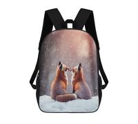 sinyumoney Winter Foxes in Love Mochilas Escolares Mochila Escolar Ligera Mochila De Día Mochila Escolar Para La Universidad Para Niños/Niñas/Adolescentes 17inch