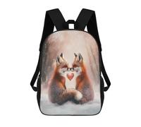 sinyumoney Winter Foxes Romance 17inch Mochilas Escolares Impresas En 3D, Mochilas Escolares De Moda Para Niños De Primaria Y Secundaria