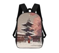 sinyumoney Winter in Japan Mochila De Moda Para Papelería, Impermeable, Estilo Casual, Para Hombres Y Mujeres 17inch