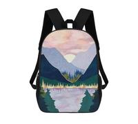 sinyumoney Winter Mountain Lake Mochila Impermeable Para Ordenador Portátil Para Campus, Actividades Al Aire Libre, Viajes Y Deportes 17inch