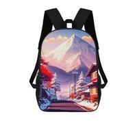 sinyumoney Winter Mountain Serenity Mochila Escolar Infantil Impresa En 3D, Mochila Informal De Moda Para Niños, Mochila De Viaje De Alta Capacidad Para Libros Para Niños 17inch
