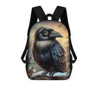 sinyumoney Winter Raven Mochila Escolar, Mochila Para Portátil, Mochila Unisex Informal Para La Escuela/trabajo/viajes 17inch