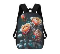 sinyumoney Winter Rose Garden Mochilas Escolares, De Viaje Y Universitarias Para Hombres, Mujeres Y Adolescentes 17inch