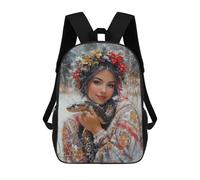sinyumoney Winter Snake Portrait Mochila De Negocios Para Portátil, Mochila Unisex Informal Para Niñas, Niños Y Adolescentes 17inch