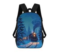 sinyumoney Winter Train Journey Mochila Escolar Impresa En 3D 17inch Mochila Escolar Infantil Mochilas De Viaje Mochila Informal De Moda Para Niños Y Estudiantes