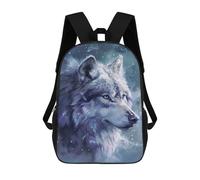 sinyumoney Winter Wolf Fantasy Art Print Mochila Escolar Infantil De 17 Pulgadas, Impresa En 3D, Estilo Casual, Para Niños, Ideal Para Viajes, Como Mochila Escolar O Para Llevar Libros.