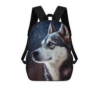sinyumoney Winter Wolf Profile Mochila Escolar Infantil Impresa En 3D Para Niños, Mochilas De Viaje De Alta Capacidad, Bolsas Para Libros, Mochila Escolar Infantil 17inch