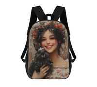 sinyumoney Winter Wonderland Bunny-4 Mochila Escolar De Moda, Mochila Para Material Escolar, Mochila Impermeable Informal Para Acampar, Aventuras Al Aire Libre Y Viajes Diarios 17inch