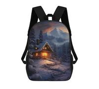 sinyumoney Winter Wonderland Cabin Mochila Escolar Infantil Impresa En 3D Para Niños, Mochilas De Viaje, Bolsas Para Libros, Mochila Escolar Infantil 17inch