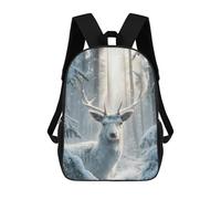 sinyumoney Winter Wonderland Deer Mochilas Impresas En 3D Para Niños 17inch Mochilas De Moda Informales Para El Día A Día, Bolsas De Viaje, Mochilas Informales Para Exteriores Para Niños Y Niñas