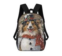 sinyumoney Winter Wonderland Dog-12 Mochila Escolar Para Secundaria Y Preparatoria. Mochila Informal Para Adolescentes, Chicas, Chicos, Mujeres Y Hombres. 17inch