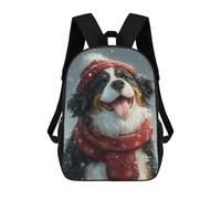 sinyumoney Winter Wonderland Dog-18 Mochila Escolar Infantil De 17 Pulgadas, Mochila Escolar Impresa En 3D Para Niños De Primaria Y Secundaria
