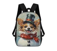 sinyumoney Winter Wonderland Dog-9 Mochila Escolar Infantil Impresa En 3D 17inch Mochilas De Moda Para Niños De Primaria Y Secundaria