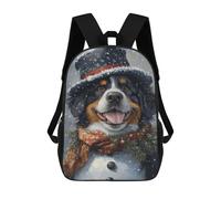 sinyumoney Winter Wonderland Dog Art Mochila Escolar De 17 Pulgadas Para Adolescentes, Con Estampado 3D, Ajustable Y Con Bolsillos, Ideal Para Niños, Niñas Y Estudiantes.