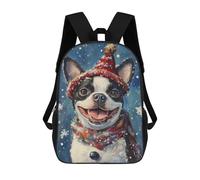 sinyumoney Winter Wonderland Dog Art Print-1 Mochila Escolar De 17 Pulgadas Para Adolescentes, Con Estampado 3D, Ajustable Y Con Bolsillos, Ideal Para Niños, Niñas Y Estudiantes.