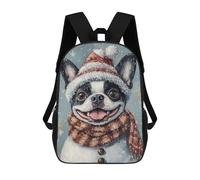 sinyumoney Winter Wonderland Dog Art Print Mochila Escolar, Bolso Resistente Para Portátil, Ideal Para Acampar, Aventuras Al Aire Libre Y Viajes Diarios 17inch
