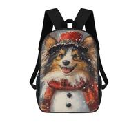 sinyumoney Winter Wonderland Pup-1 Mochila Escolar Para Institutos De Secundaria Mochila Informal - Perfecta Para Viajes, Trabajo Y Uso Diario 17inch