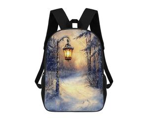 sinyumoney Winters Glow Lantern Light on A Snowy Path Mochila Escolar, Mochila Para Portátil, Mochila Para Adolescentes, Niñas, Niños, Mujeres Y Hombres 17inch