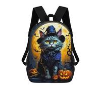 sinyumoney Witch Cat Mochila Escolar Infantil Impresa En 3D, Mochila Informal De Moda Para Niños, Mochila De Viaje De Alta Capacidad Para Libros Para Niños 17inch