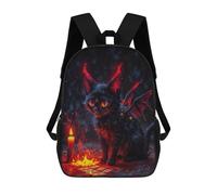 sinyumoney Witch Cat Mochila Escolar Para Niños Mochila Escolar Impresa En 3D Mochila Escolar De Moda Para Niños De Primaria Y Secundaria 17inch