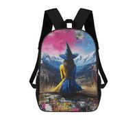 sinyumoney Witch in Mountainscape Mochila Escolar Impresa En 3D 17inch Mochilas De Moda Para Niños, Mochilas Escolares Para Niños De Primaria Y Secundaria