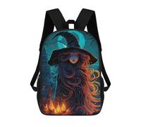 sinyumoney Witch in The Moonlit Forest Mochila De Peluche Con Dibujos Animados, Mochila 3D Para Niños, Bolsa Escolar, Idea De Regalo De Cumpleaños Para Niños Y Niñas 17inch