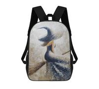 sinyumoney Witch on Broomstick Painting-3 Mochila Escolar Para La Escuela Secundaria, Preparatoria, Universidad Y Viajes Para Niños/niñas/adolescentes 17inch
