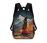 sinyumoney Witch's Nightly Serenity Mochilas Impresas En 3D Para Niños 17inch Mochilas De Moda Informales Para El Día A Día, Bolsas De Viaje, Mochilas Informales Para Exteriores Para Niños Y Niñas