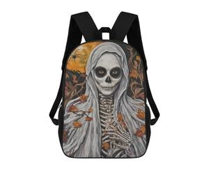 sinyumoney Witchy Portrait II - Gothic Skeleton Bride Mochila Escolar/de Negocios, Resistente, Para Portátil, Para Adolescentes, Chicos, Mujeres Y Hombres 17inch