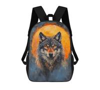 sinyumoney Wolf And Full Moon Mochilas Infantiles Escolares Impresas En 3D, Mochilas Para Niños, Mochilas De Viaje Para Niños Y Niñas, Mochilas Escolares Para Niños 17inch